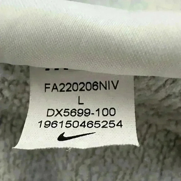 Nike Sportswear Club Pullover Basketball Print Gray Size L - Picture 9 of 10